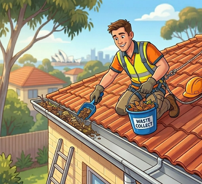Professional Gutter Cleaning Job