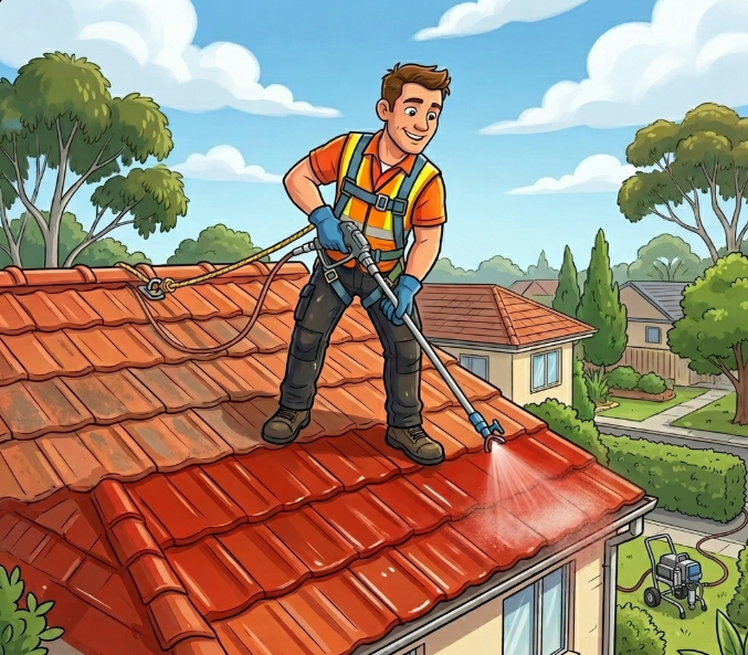 Professional Roof Painting Job